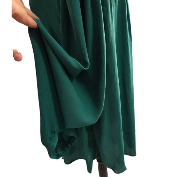 TORRID Green Pin Tucked V-Neck Long Sleeve Button Down Shirt Plus Size 4 4X - Picture 5 of 10